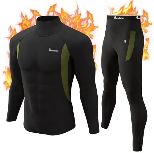 sous-vêtement Thermique sous-vêtements Fonctionnels pour Hommes sous-vêtements de Ski en Polaire intérieure Ensemble de sous-vêtements Thermiques Doux