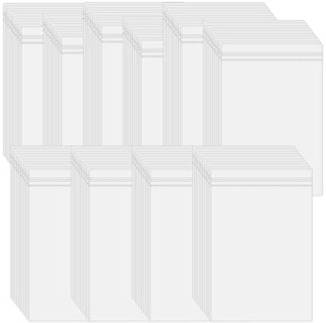 XINGSUI 100 Pezzi 8 * 12cm custodia di gioielli trasparente antiossidazione,custodia per Gioielli,pour Conservazione porta orecchini, collana, anelli(Dimensione interna 7,5 * 10cm)