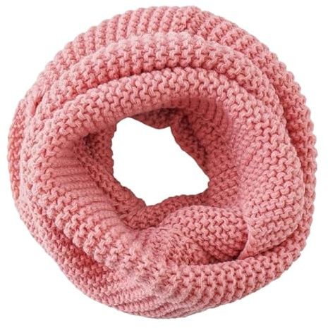 AXELENS - Vinter mjuk varm och bekväm stickad halsvärmare. Unisex och mode för män kvinnor och tonåringar., Rosenröd, one size