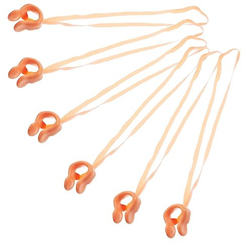 VICASKY 6Stücke Silikon Nasenklemmen mit Elastischem Band Nasenschutz für Erwachsene für Schwimmen und Wassersport Reißfest und Schwimmausrüstung