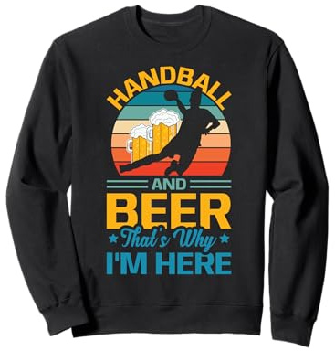 Handball And Beer Funny Handball Gloves Sweatshirt