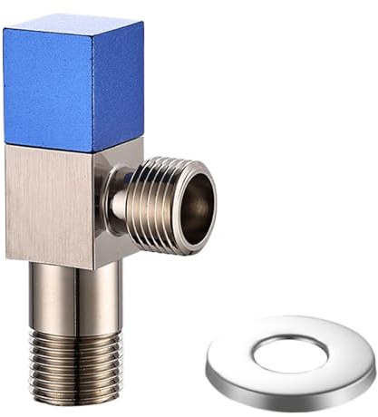 Valvole di arresto ad angolo in metallo aggiornate da 1/4 di giro di spegnimento multiuso per cucina, bagno e WC, pressione e angolo resistente