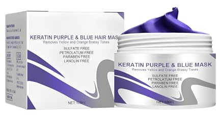 Mascarilla Capilar Morada, Mascarilla Nutritiva Aceite, Hair Mask, Nutre Profundamente las Fibras Capilares, Aporta Brillo y Luminosidad al Cabello, Apto para Todo Tipo de Cabello