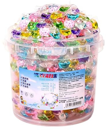 Lot de 100 capsules de lessive 7 en 1 pour nettoyage en profondeur et élimination des taches - Dosettes de lavage - Savon parfumé pour vêtements, tissus, draps de lit, lave-linge