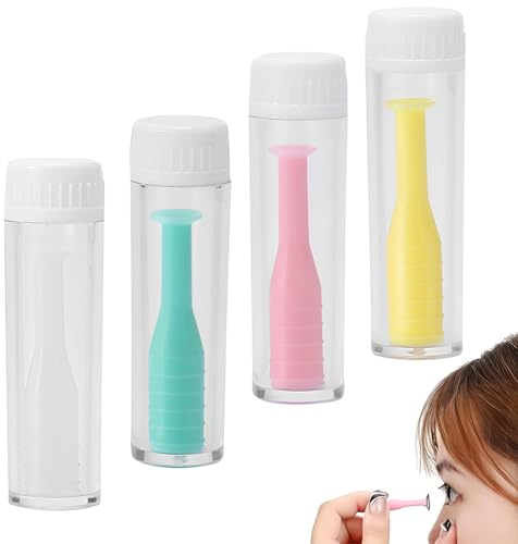 CEJAS 4 Piezas Ventosas Lentillas, Removedor de Lentes de Contacto Profesional con Ventosa para Lentes de Contacto de Silicona, con Frascos Herméticos, para Lentes Blandas y Duras