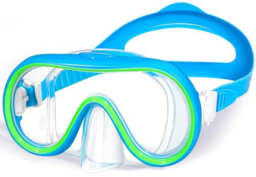 ITOWE Kids Swim Goggles with Nose Cover for Kids 6-14 8-12 8-16 Girls Boys Youth Junior Teen Child Swimming Goggles Mask Unique Frame Design 180° Clear Tempered Glass View Anti Fog No Leak Pool Beach