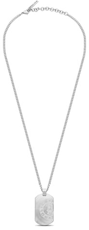 Police Collier Pontevedra pour homme en acier inoxydable avec plaque d'identité, taille unique, Acier inoxydable, Pas de gemme