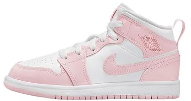 Nike Schuhe Air Jordan 1 Mid (PS) Code DQ8424-608 Weiß, Weiß Rosa, 34 EU