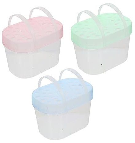 UPKOCH 3stücke Kunststoff Transportbox Für Kleine Haustiere Hamster Käfig Schildkröte Behälter Mit Tragegriff Für Reisen Camping Sightseeing Für Hamster Rennmäuse Meerschweinchen