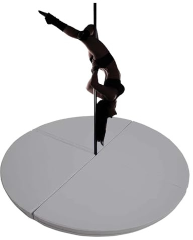 Pole Dance Tjock Rund Hopfällbar Pole Dance Matta, för Stripper, Säkerhetskudde för Hemmagym, 120 cm x 5 cm (78,7 tum x 2 tum), Anti-fallskyddsplatta Slitstarkt par