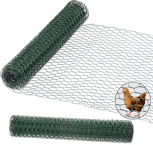 Cymax 3mX0.4m Chicken Wire Mesh Roll,Chicken Wire Fence 25mm Hole Size,Strong Galvanized Wire Mesh Fence,Fine Mesh Garden Fence for DIY Craft Poultry Pet Rabbit Chicken Fence