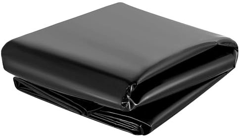 Wasserdichte, schwarze Teichfolie, 3 x 3 m, für Bachläufe, Springbrunnen, Wassergärten, strapazierfähig, 1,0 mm Dicke, UV-beständig und langlebig, 3 x 3 m, ideal für kleine bis mittelgroße Teiche