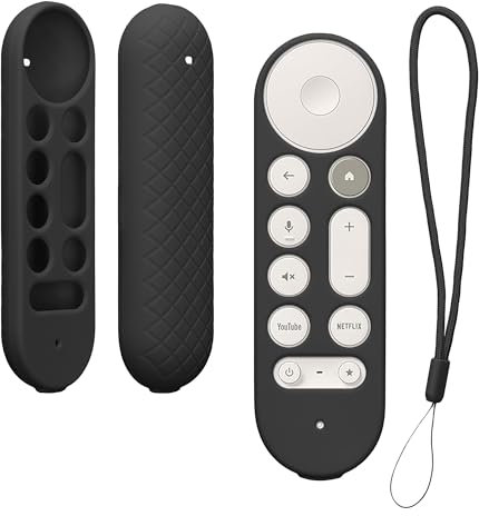 kwmobile Case Compatible with Google TV Streamer 4K Case - Soft Silicone Cover for Remote Control - Black