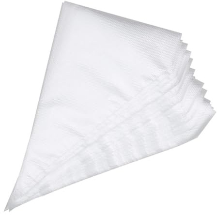 TEEKU Lot de 100 petites poches à douille jetables de 20,3 cm supplémentaires anti-glaçage pour glaçage de gâteaux et desserts, moule à pain pour la pâtisserie (transparent, taille unique)