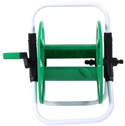 Carro de carrete de manguera de jardín – Nizer de tubería de agua resistente para el hogar y el jardín, fácil montaje, estante de almacenamiento para soluciones de riego eficientes