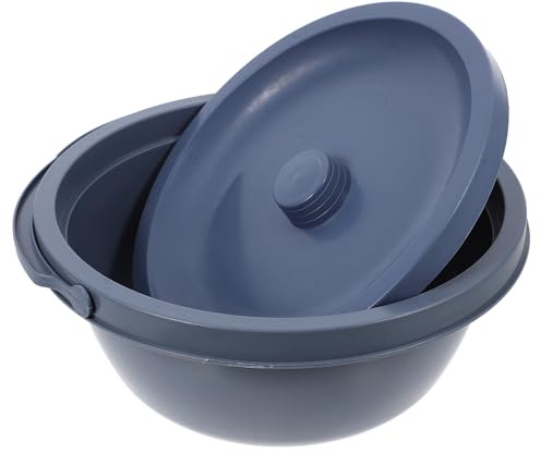 Anneome Orinatoio Portatile Con Coperchio e Manico, Secchio Per Urina in Polipropilene Grigio Scuro, Toilette Portatile Per Anziani e Adulti, Vasino Notte Per Casa, Ospedali e Camping