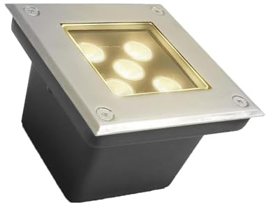 Generisk LED-trädgård, varmvit, fyrkantig infälld lampa – IP67 vattentät LED-trädgårdsstrålkastare, 12 V infälld lampa för terrass, uppfart och trappgång