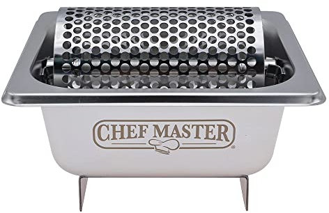 Chef Master 90244 Butterstreuer, Grill-Butter-Roller, der 3 Butterstäbchen halten kann, Edelstahl-Butterstreuer für Frühstück, Heckklappe, Picknicks, Camping, Grillwerkzeuge