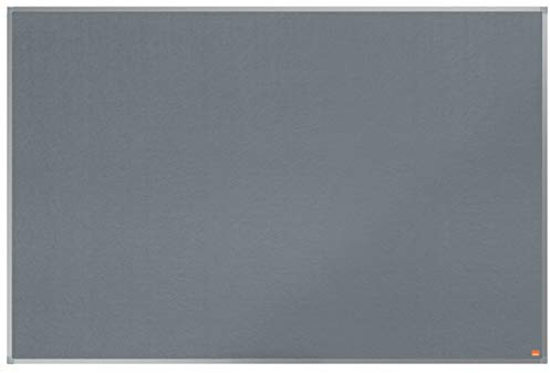 Nobo Felt Noticeboard, 1500 x 1000mm, Aluminium Trim, Corner Wall Mounting, Essence Range, Grey, 1915546