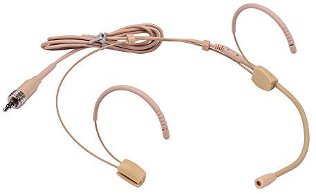 Andoer Casque de bonne qualité avec microphone à condensateur, microphone de 3,5 mm, connecteur verrouillable, compatible avec l'émetteur sans fil Sennheiser Bodypack