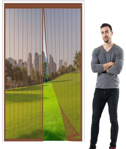 Magnet Fliegengitter Tür, Insektenschutz Balkontür Fliegenvorhang Moskitonetz Automatisches Schließen, ohne Bohren, für Balkontür Wohnzimmer Terrassentür-100x195cm(39x76inch)