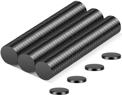 Wukong 100PCS Nero Calamite Piccole, 6x1mm Mini Calamita Frigorifero Potenti Rotondo Magneti Neodimio per Artigianato Mappe Ufficio Scuola Cucina Casa