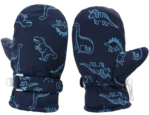 Guanti da sci invernali per bambini, impermeabili, guanti da neve, antivento, in pile caldo, per sci, snowboard, equitazione, corsa, guanti per bambini, 2-8 anni