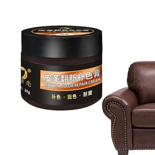Leather Recoloring Balm - 1.05oz Leather Colour Restorer Cream | Multipurpose Leather Repair Gel, Car Scratch Repair, Leather Conditioner Quick Drying Formula For Car Seats, Furniture, Sofa