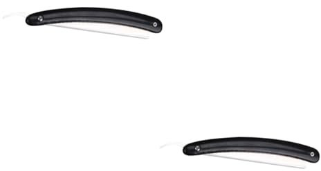 VICASKY Lot de 2 rasoirs manuels pour homme - Support pour rasoir à barbe - Blaireau droit