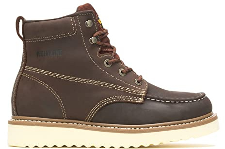 Wolverine Men's Loader 6 Soft Toe Wedge Work Boot, Brown, 9.5 M US