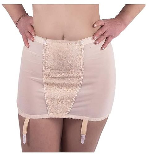 BODYPERFECT Guaina donna con reggicalze in Elastico Contenitivo Rinforzo Addome in Cotone Modellante e Contenitiva (XXXL)