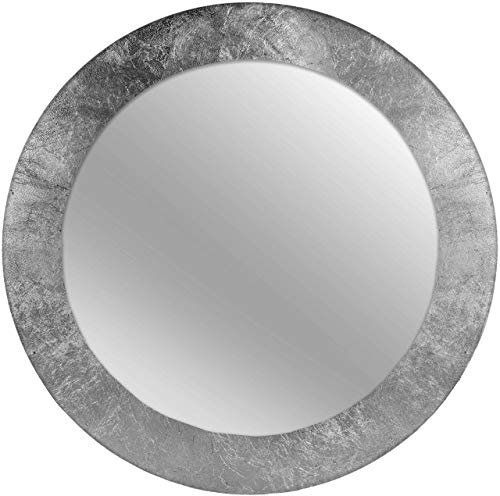 nielsen HOME Rundspiegel, Ø 40 cm, Holz, Silber Glanz, Spiegel für alle Wohnbereiche, Nevio