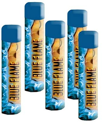h2i Bengalo - Bengalfeuer | 5 St. | Blau | 40 s | Kraftvolle Handfackel für spektakuläre Lichteffekte | Leuchtfackel & Lanzenlicht mit heller Flamme & Rauch | Ideal für Partys & Events | Kat F1