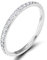 Zakk Eternity Ring 2mm Damen Ewigkeitsringe Titan Verlobungsringe Eheringe Trauringe Memoirering mit Zirkonia Silber Gold Rosegold (silber, 52 (16.6)