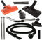 Qualtex Full Took Kit For Numatic Henry Hetty Vacuum Cleaner Hoover 2.5M Hose Pipe Tubes & Red Airo Brush Turbine Tool Kit