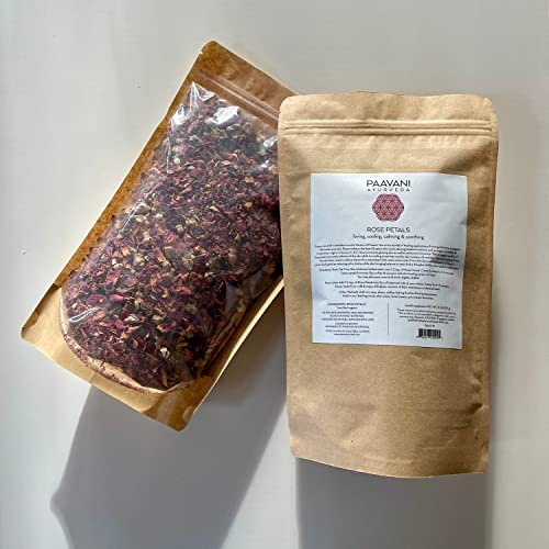 PAAVANI Ayurveda - Organic Dried Rose Petals - 4oz
