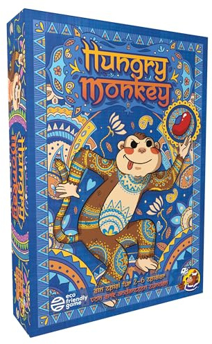 HeidelBär Games Hungry Monkey - Unterhaltsames Kartenspiel mit tierischen Illustrationen - Lustiges Familienspiel für alle Altersgruppen - Deutsch - 2-6 Spieler - Ab 8 Jahren