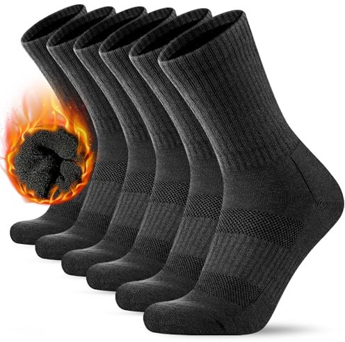 KEECOW Merino Wolle Wandersocken Herren & Damen 3 Paar, Thermo Fleece Socken Wintersocken Warmesocken für Outdoor Sport (DE/NL/SE/PL, Numerisch, 43, 46, Regular, Regular, Dunkel grau)
