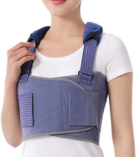 Soporte de pecho, soporte de costillas para hombres y mujeres, cinturón de envoltura de pecho transpirable unisex para adultos para soporte de costillas doloridas o magulladas, lesiones de esternón,