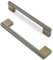 FURNIWARE 10 Stück Vintage Schrankgriffe, Gerändelte Möbelgriffe 160mm Lochabstand Shinny Antique Messing, Küchengriffe Schubladengriffe, Möbel Griffe für Küchenschränke Schränke Schubladengriffe