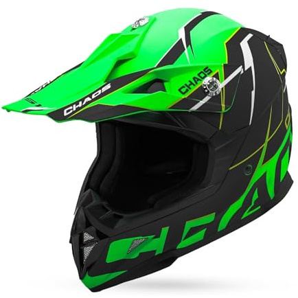 Chaos CS-1 Kids Motocross Crash Helmet – Youth Off Road Helmet with ECER 22.06 Safety Standard | Multiple Colours
