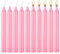 10 candele a stelo rosa, candele a punta rosa, 15 x 1,5 cm, per lampadari e candelabri, lunga durata, adatte per banchetti, feste, cene di famiglia