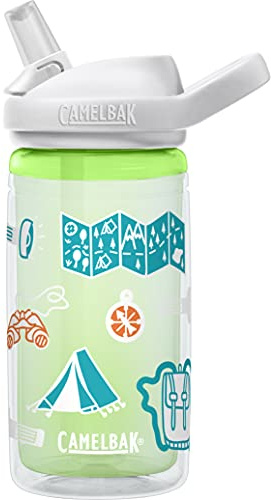 CAMELBAK Eddy+ Kids Insulated Bottles - Adventure Map, 0.4 Litre/14 oz