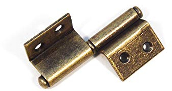 4 Stücke 70x28mm Eisenscharniere zwei Blätter rechteckige Tür Scharnier Alt Gold Möbel Antik Restaurierungsshop Veraltete Beschläge Vintage Schabby Möbelband Rechts