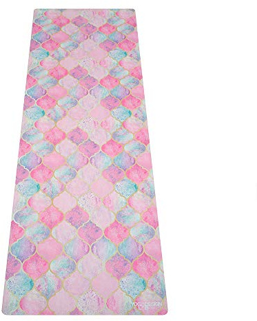 Yoga Design Lab Tapis de yoga de voyage 1,5 mm | fin, antidérapant, pliable, léger, tapis / serviette, lavable en machine | avec sangle de transport (Monaco, 1,5 mm)
