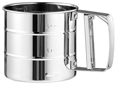 1 Piece Single-Handed Flour Sieve, Powdered Sugar Shaker, Flour Shaker, Fine Mesh Stainless Steel Sieve, Large Capacity Filter Sieve, Kitchen Baking Utensils, Suit for Flour, Spices
