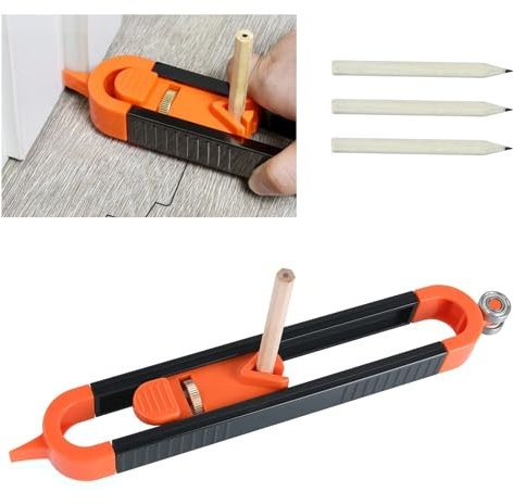 Konturenlehre, Anreißwerkzeug, Konturenlehre Groß, Konturenlehre Mit Schloss, Werkzeug Zum Kopieren Von Unregelmäßigen Konturen Zum Professionellen Messen Von Holz(3 Bleistift)