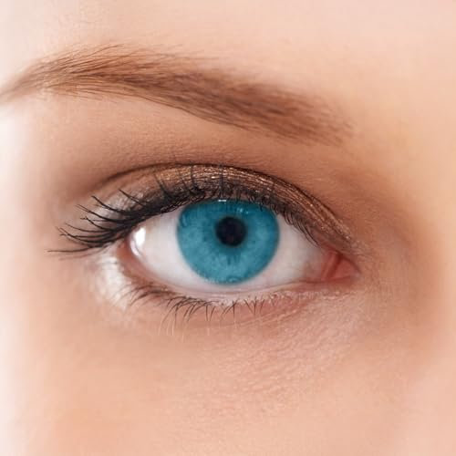 Easy Day Color Monthly Lens - ACQUA Natural Super Realistic Design a 3 Tonalità - Lenti a Contatto Cosmetiche Mensili Senza Correzione, Gradazione 0,00 Diottrie