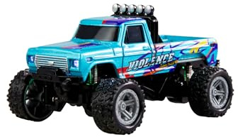 Amewi Monstertruck RC Die Cast 1:64 RTR Azul, Control Remoto en Formato de Tarjeta
