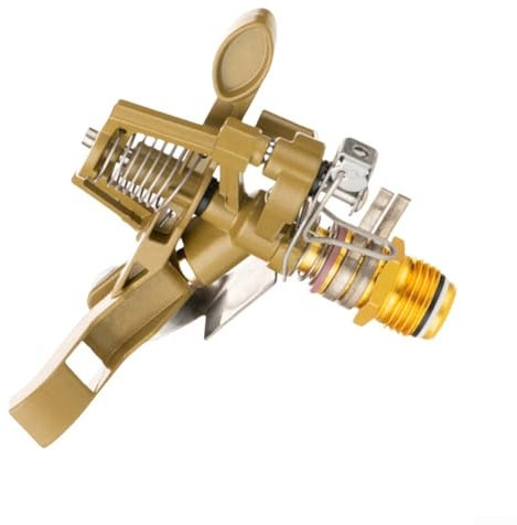 Ugello irrigatore a impulsi in lega da 1/2 3/4 braccio oscillante a 360°, strumento di irrigazione per irrigazione a media distanza da giardino, per innaffiare piante (1/2)